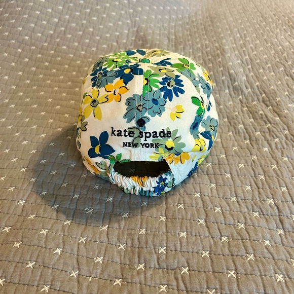 Kate Spade Floral Cap with Blue, Yellow and Green Accents - Picture 2 of 4